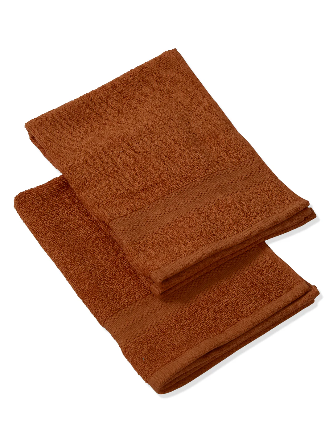 Orange Pure Cotton Solid 380 GSM Hand Towel 2 Pc Set (Jazz Collection) - Image 6