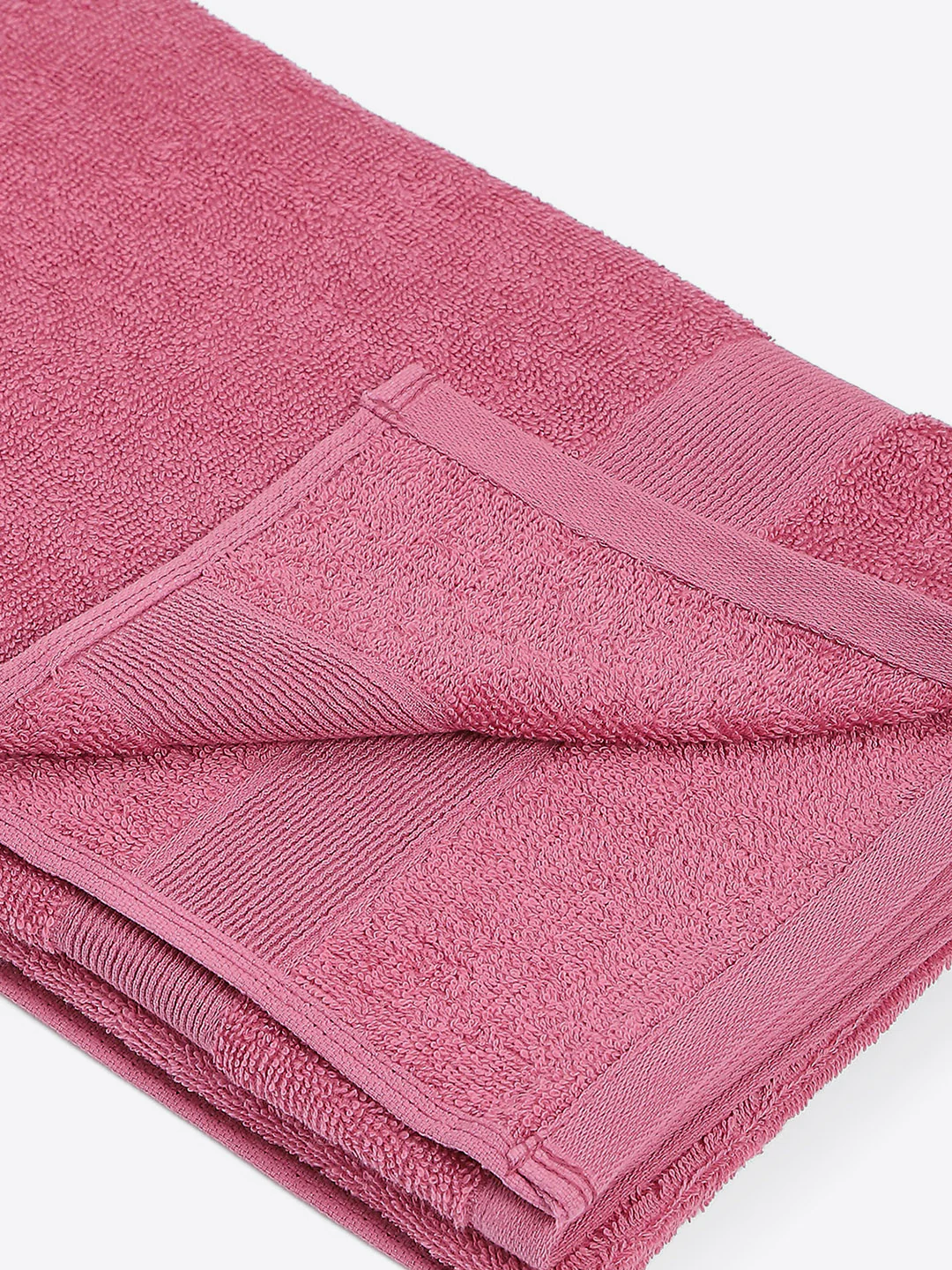 Peach Cotton Solid 380 GSM Bath Towel 2Pc Set (Albella) - Image 3