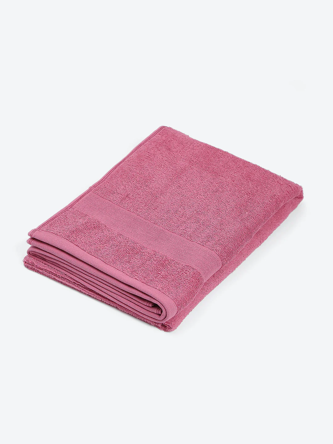 Peach Cotton Solid 380 GSM Bath Towel (Albella) - Image 2
