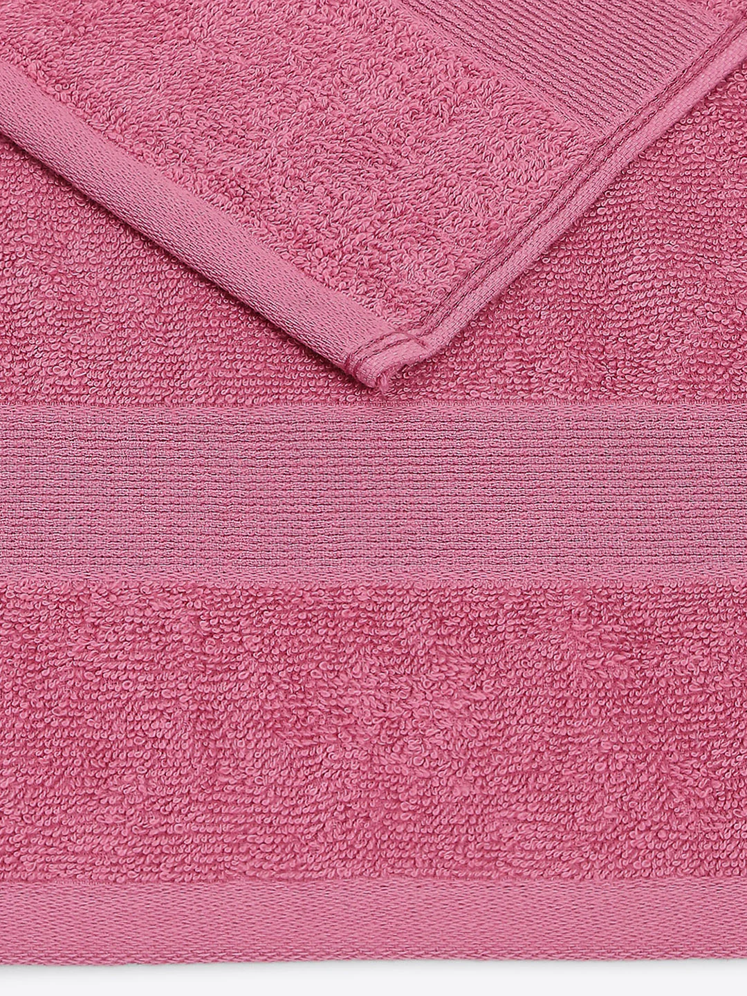 Peach Cotton Solid 380 GSM Bath Towel (Albella) - Image 4