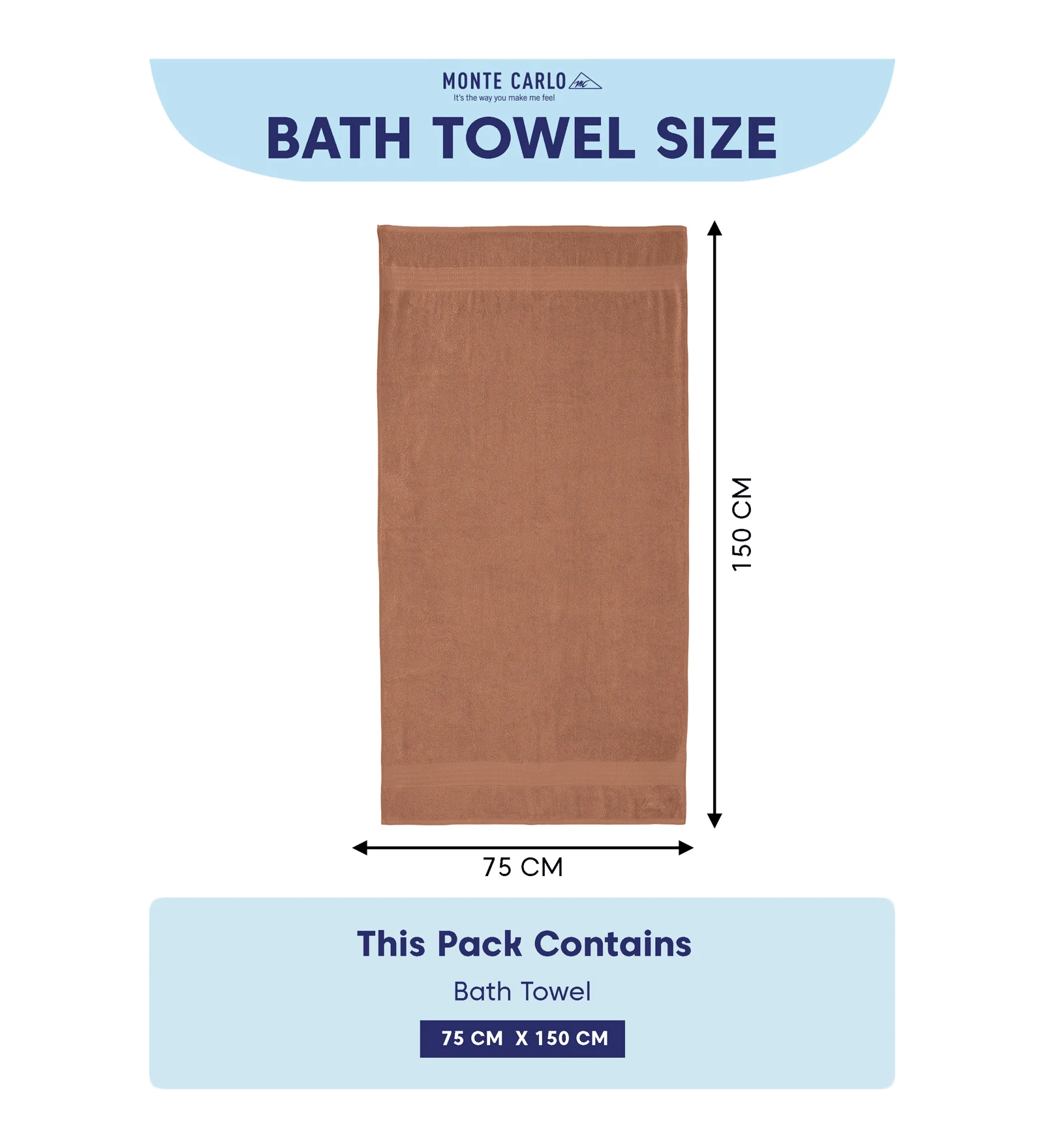 Peach Pure Cotton Solid 380 GSM Bath Towel 1 Piece (Jazz Collection) - Image 8