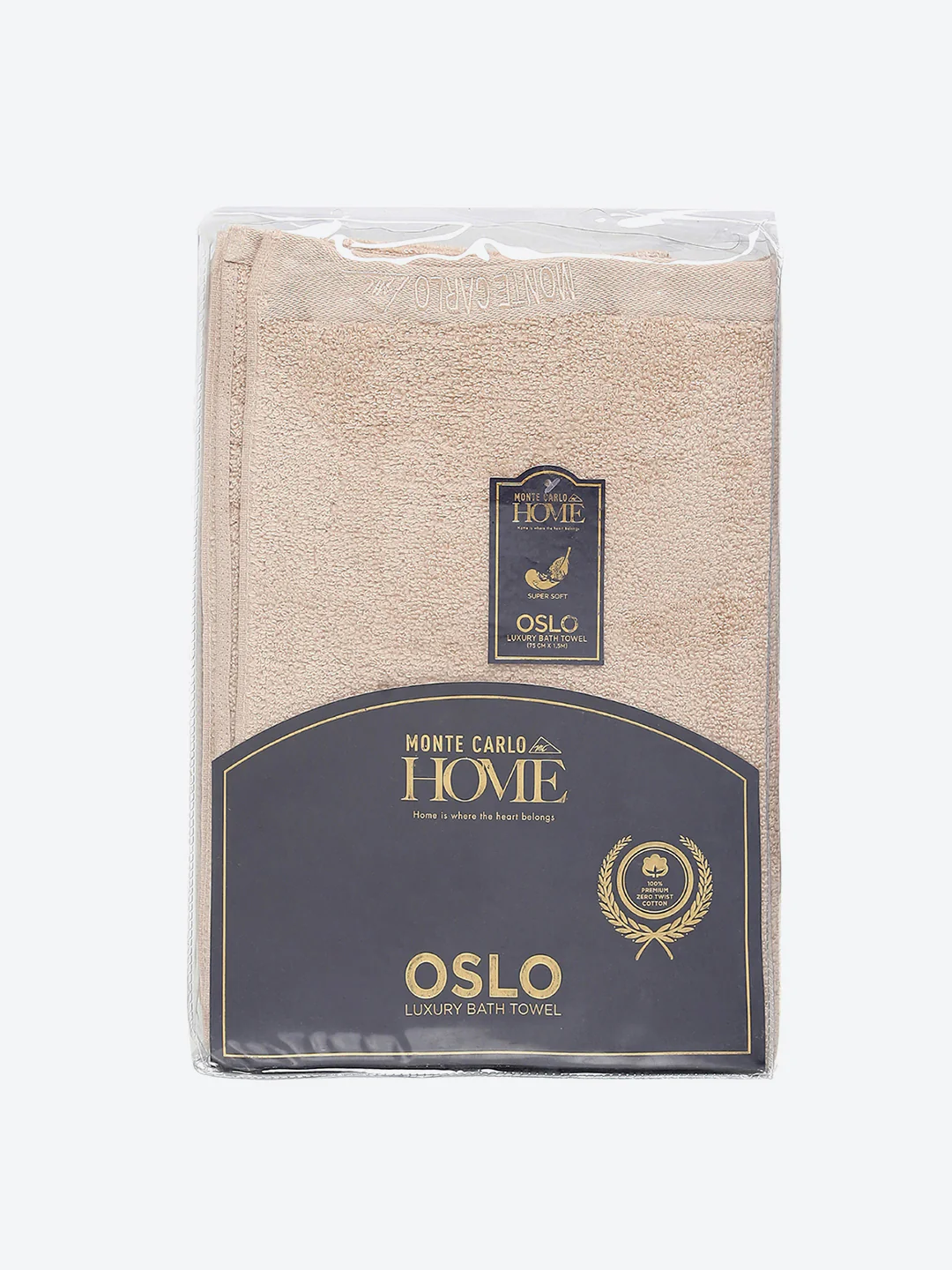 Peach Solid Pure Cotton 350 GSM Bath Towel (Oslo) - Image 5