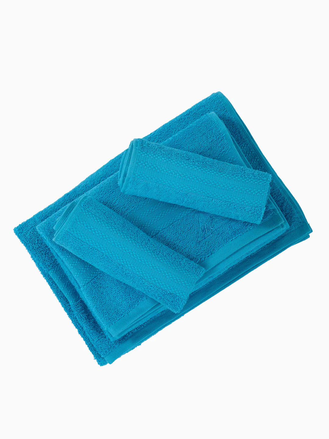 Peacock Blue 100% Cotton Solid 380 GSM Bath Towel Jazz 4 Pc Set Gifting Box Pack - Image 6