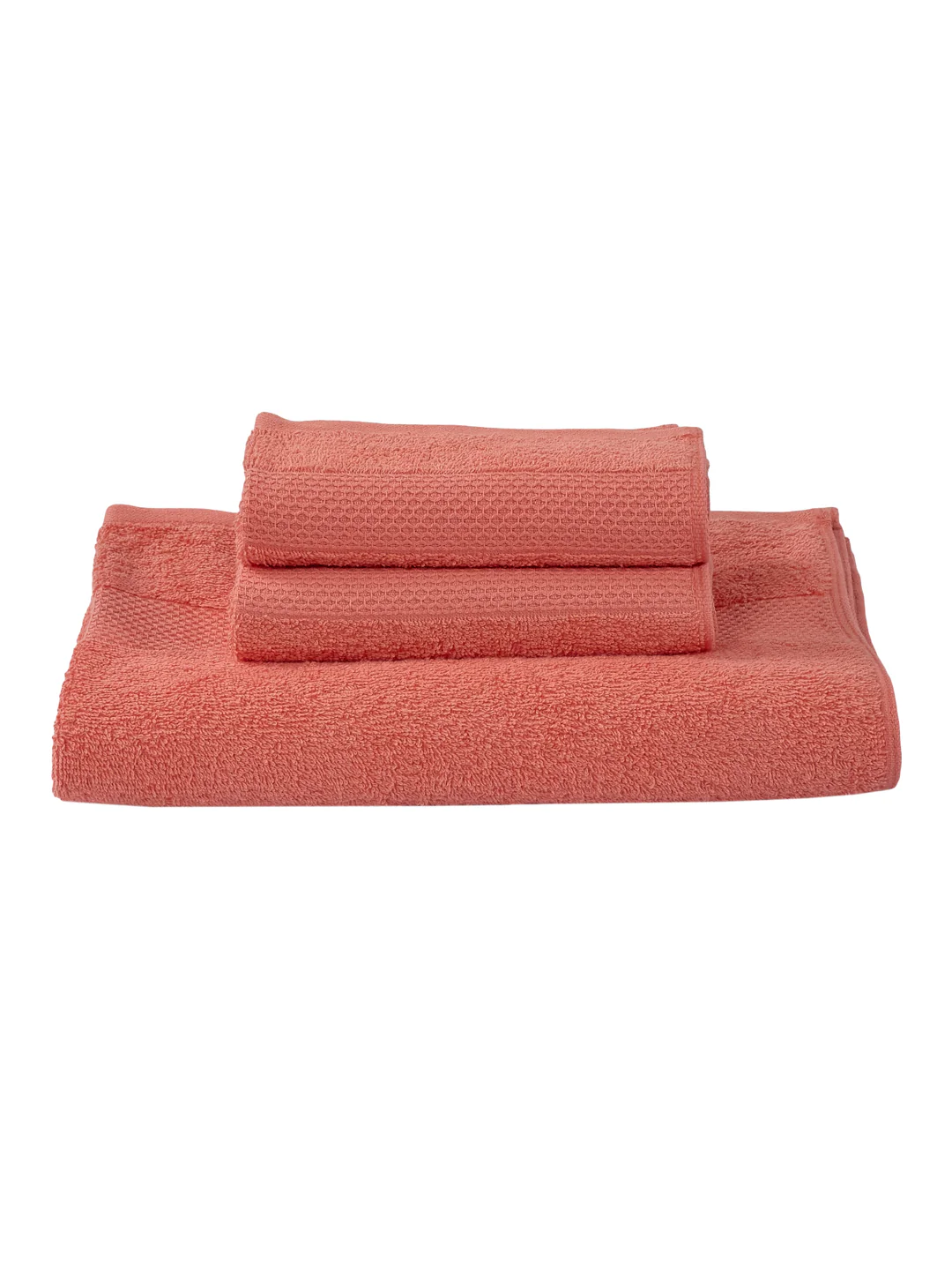 Pink 100% Cotton Solid 380 GSM Bath Towel Super Charm 3 Pc Set Gifting Box Pack - Image 5