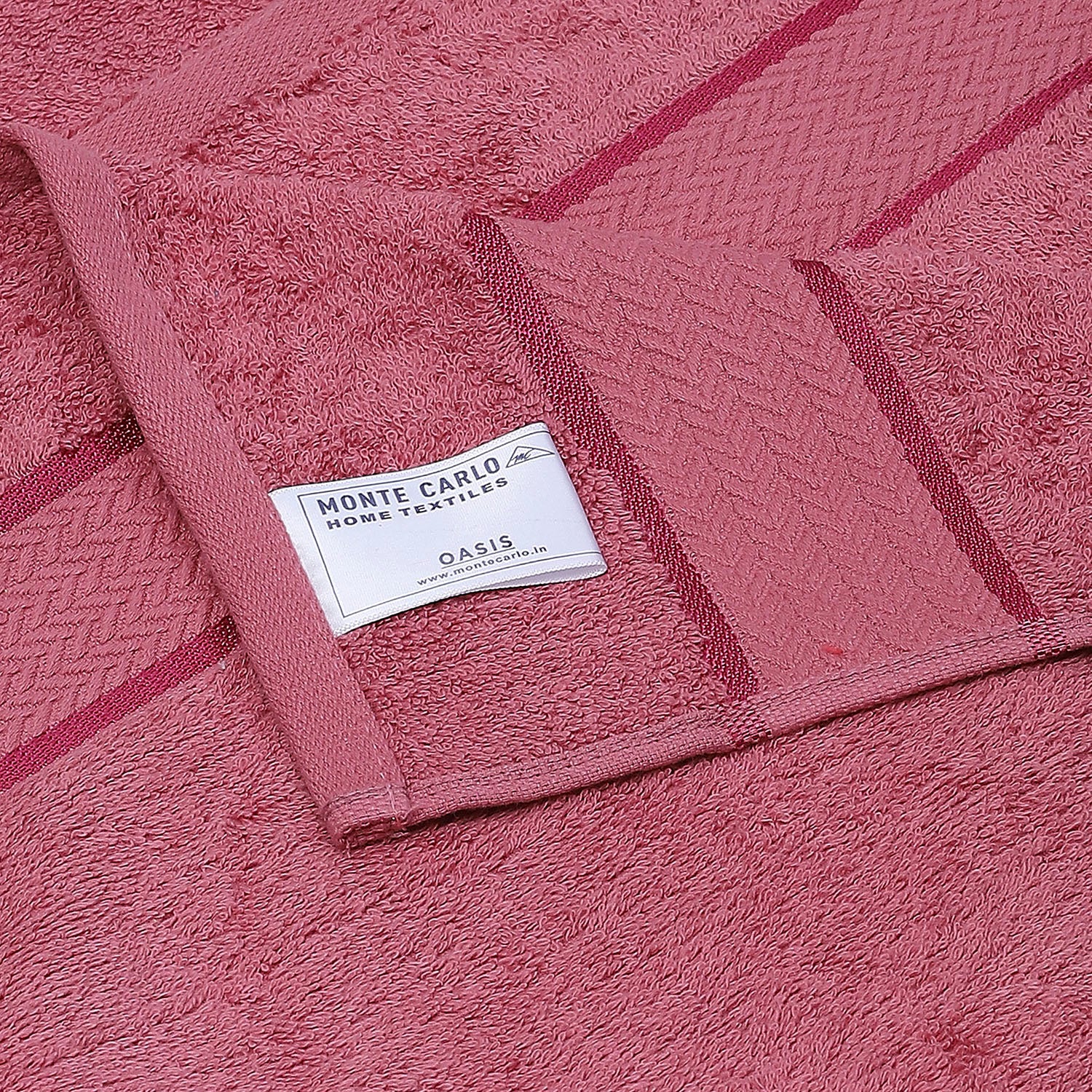 Pink Cotton 450 GSM Bath Towel - Image 4