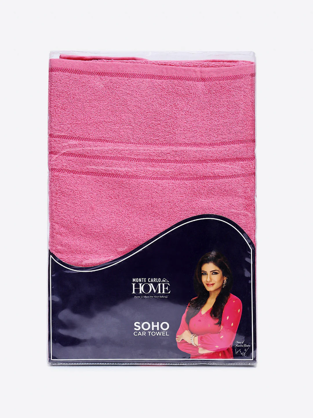 Pink Cotton Solid 350 GSM Car Towel (Soho) - Image 5