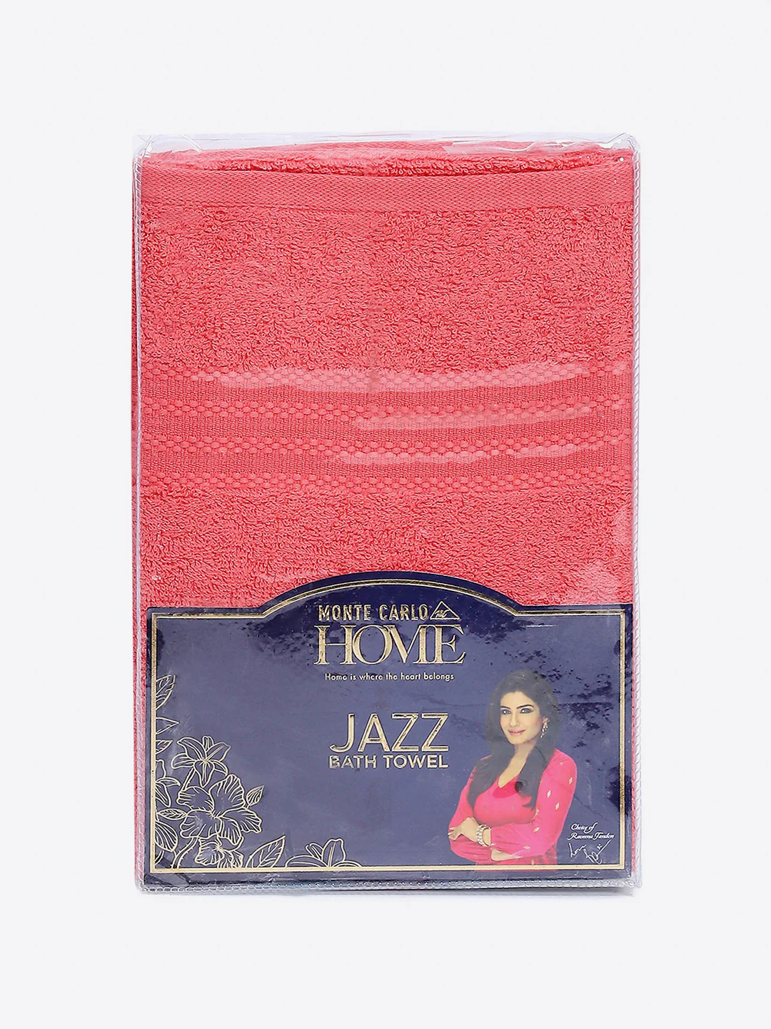 Pink Cotton Solid 400 GSM Bath Towel (Jazz) - Image 5