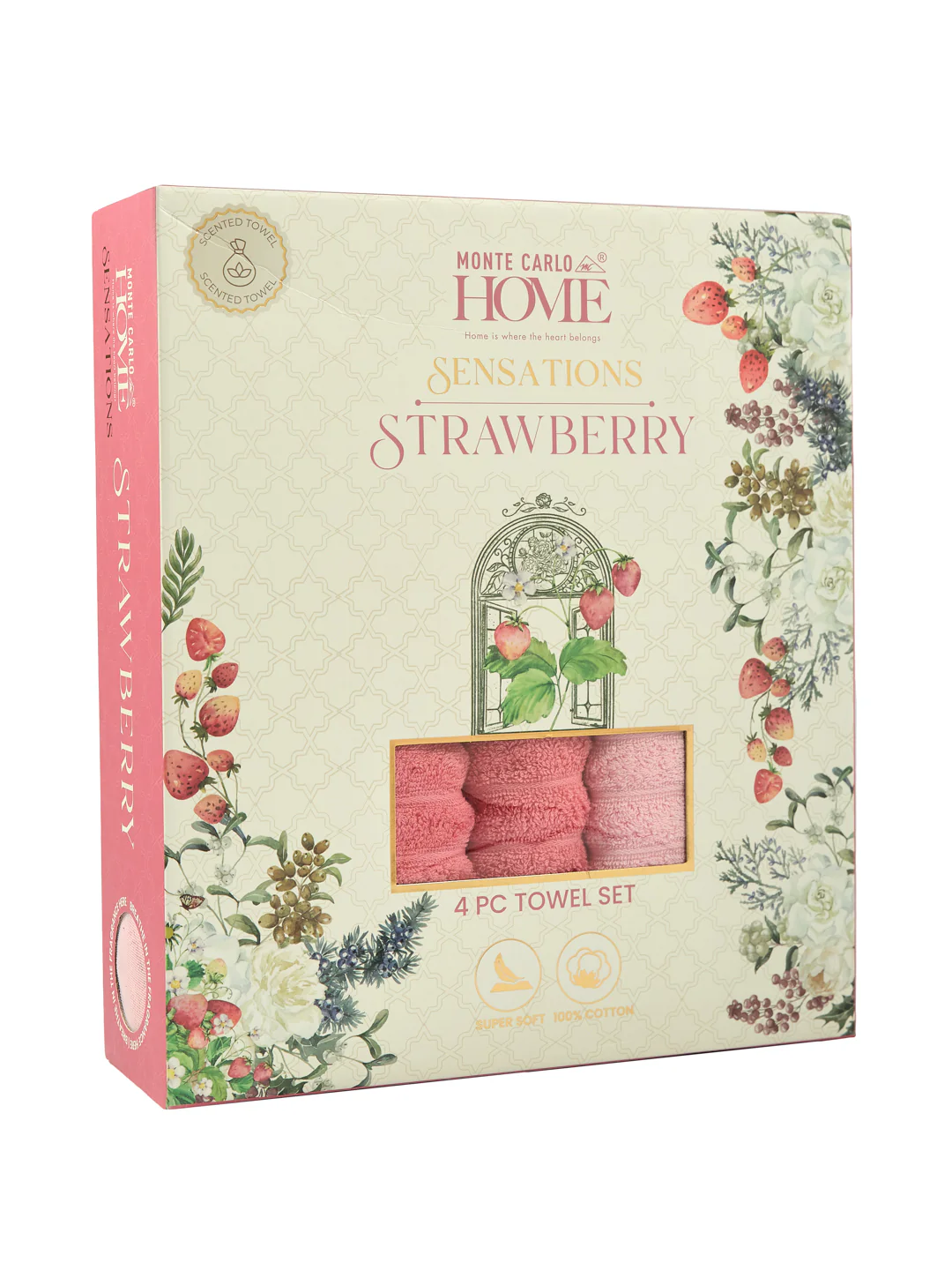 Pink & Peach 100% Cotton Solid 500 GSM Bath Towel Sensations 4 Pc Set Gifting Box Pack - Image 15