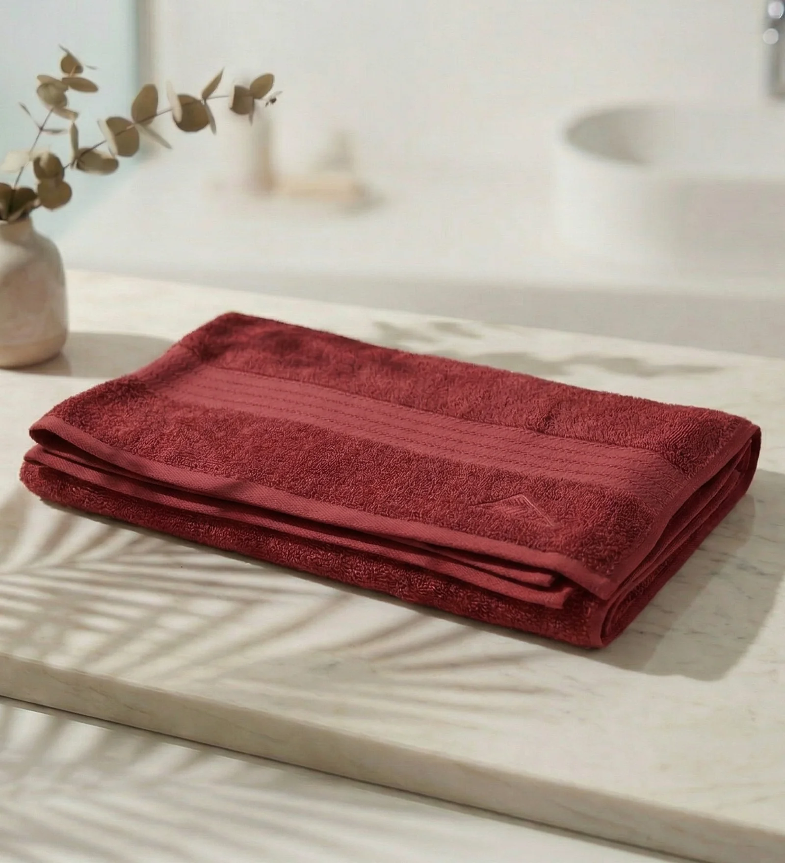Pink Pure Cotton Solid 380 GSM Bath Towel 1 Piece (Jazz Collection) - Image 2