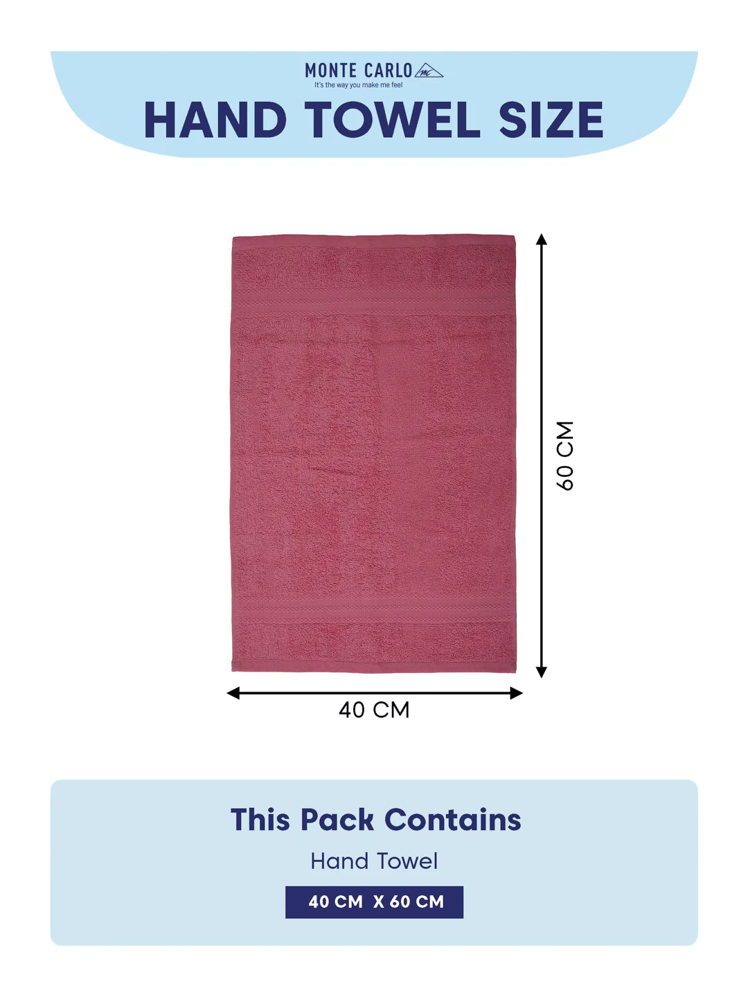 Pink Pure Cotton Solid 380 GSM Hand Towel 2 Pc Set (Jazz Collection) - Image 10