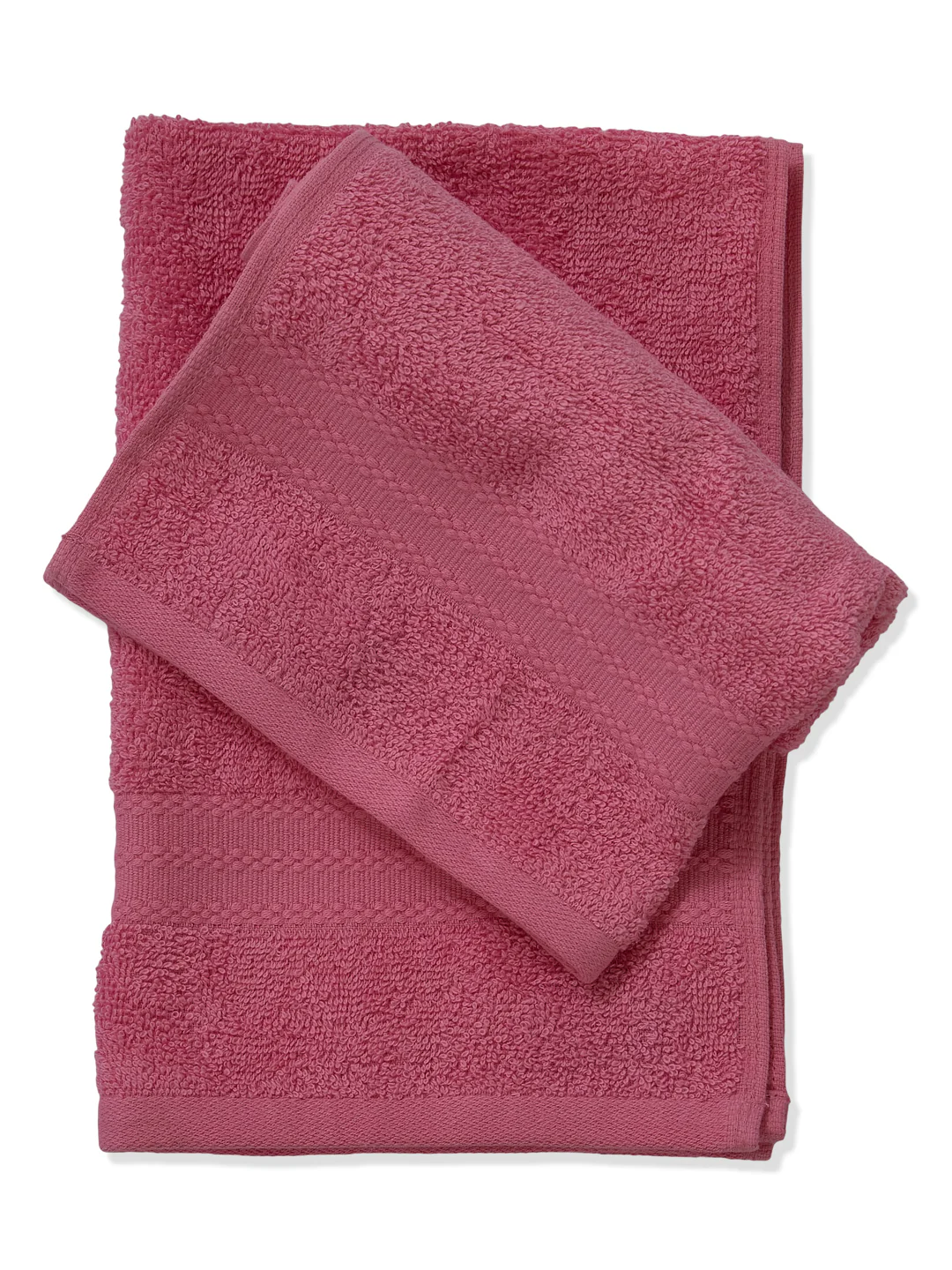 Pink Pure Cotton Solid 380 GSM Hand Towel 2 Pc Set (Jazz Collection) - Image 5