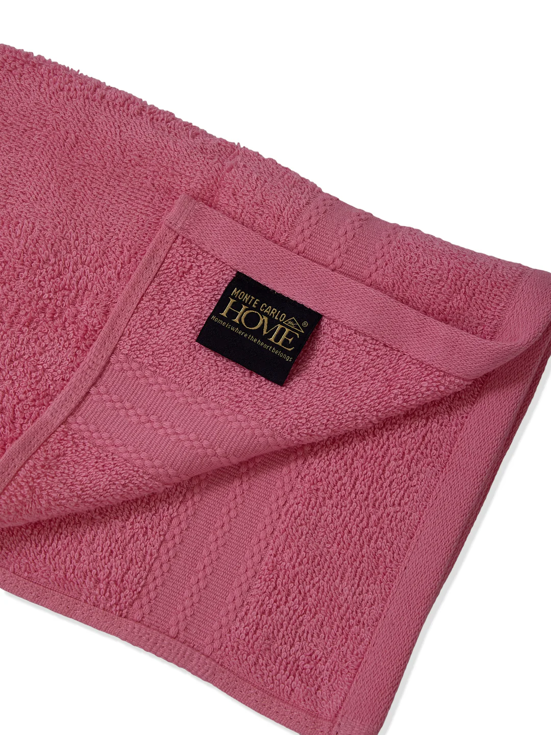 Pink Pure Cotton Solid 380 GSM Hand Towel 2 Pc Set (Jazz Collection) - Image 8