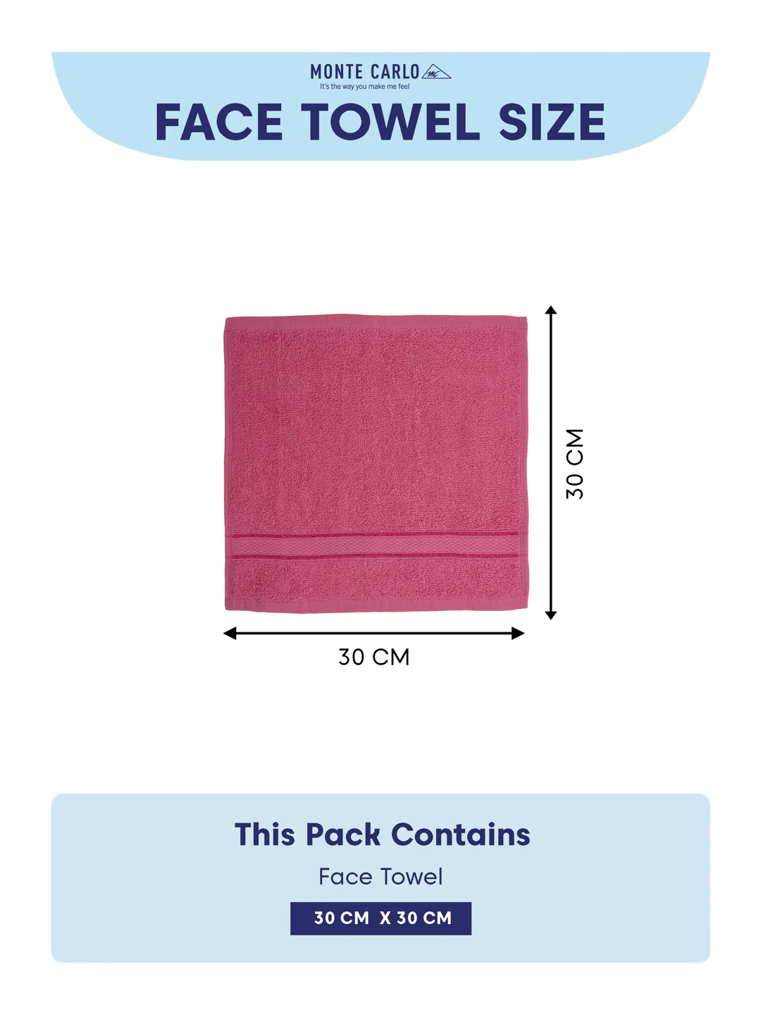 Pink Pure Cotton Solid 400 GSM Face Towel 4 Pc Set (Jasper Collection) - Image 7