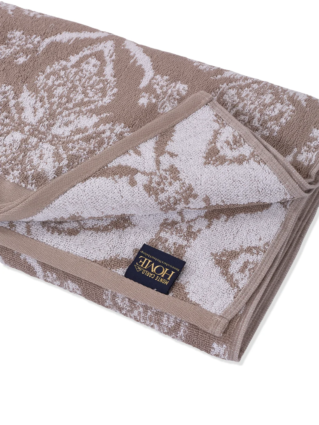 Premium Beige 100% Cotton Self Design 525 GSM Bath Towel Santorini 1 Pc Pvc Pack - Image 5