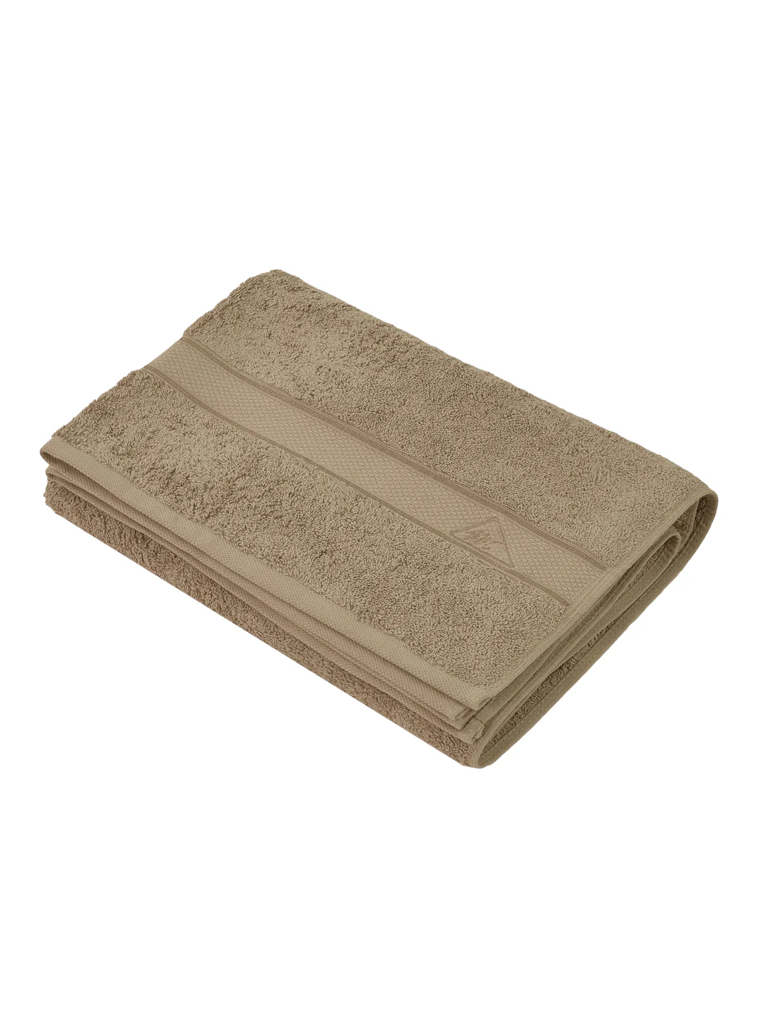 Premium Beige 100% Cotton Solid 525 GSM Bath Towel Iris 1 Pc Pvc Pack - Image 4
