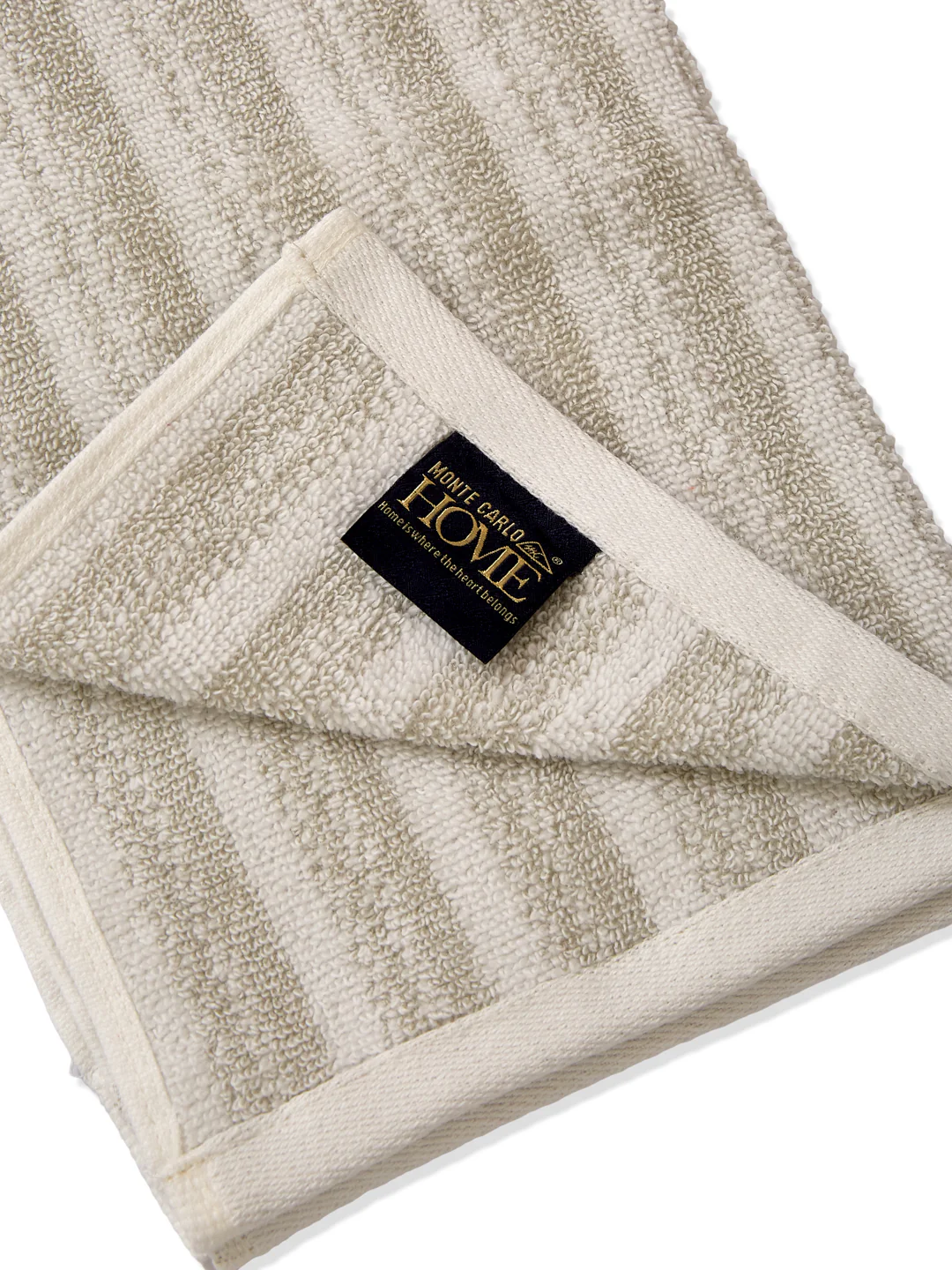 Premium Beige & White Pure Cotton Self Design 500 GSM Hand Towel 2 Pc Set (Green Weave Collection) - Image 8