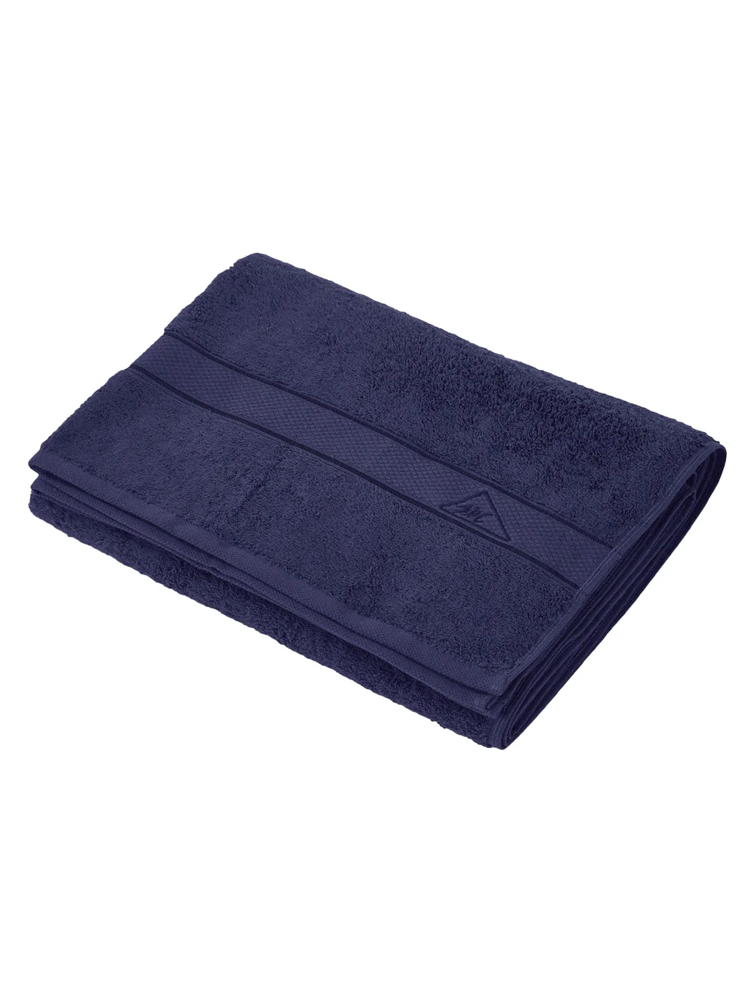 Premium Blue 100% Cotton Solid 525 GSM Bath Towel Iris 1 Pc Pvc Pack - Image 4