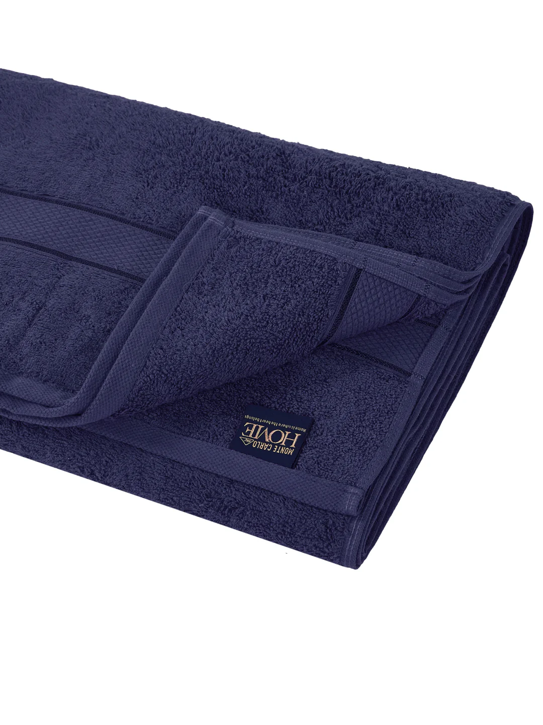Premium Blue 100% Cotton Solid 525 GSM Bath Towel Iris 1 Pc Pvc Pack - Image 5