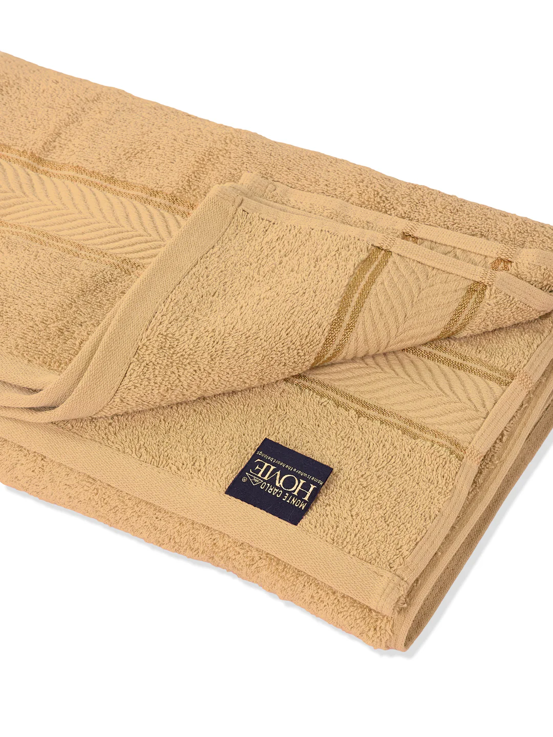 Premium Camel Brown 100% Cotton Solid 525 GSM Bath Towel Amber 1 Pc Pvc Pack - Image 5