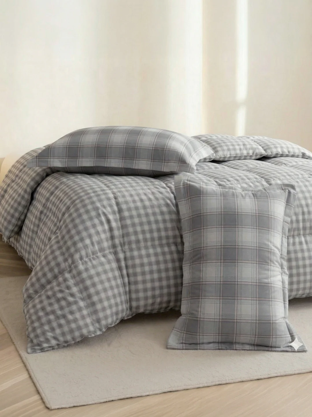 Premium Checked Double Bed 3 Ply 100 GSM Comforter Classique Warm Hug Collection Weight 2.5 kg - Image 5