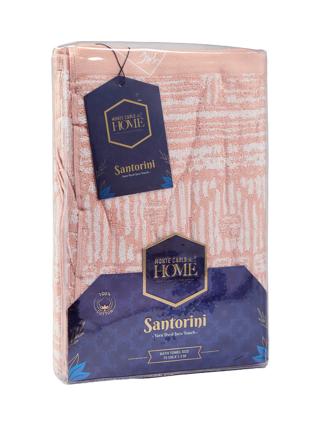 Premium Dusty Rose 100% Cotton Self Design 525 GSM Bath Towel Santorini 1 Pc Pvc Pack - Image 9