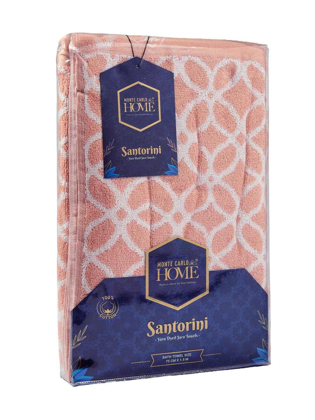 Premium Dusty Rose 100% Cotton Self Design 525 GSM Bath Towel Santorini 1 Pc Pvc Pack - Image 9