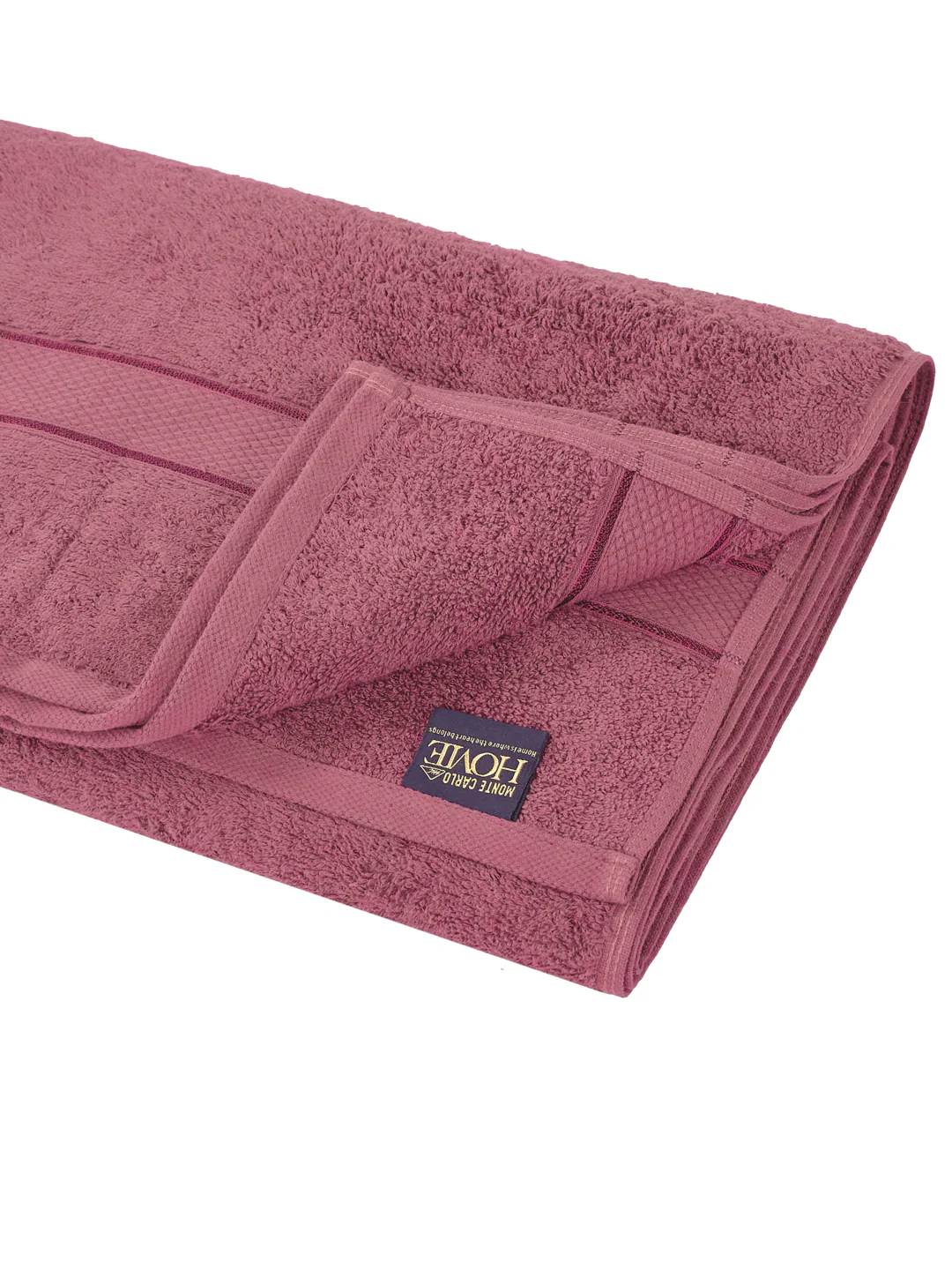 Premium Dusty Rose 100% Cotton Solid 525 GSM Bath Towel Iris 1 Pc Pvc Pack - Image 5