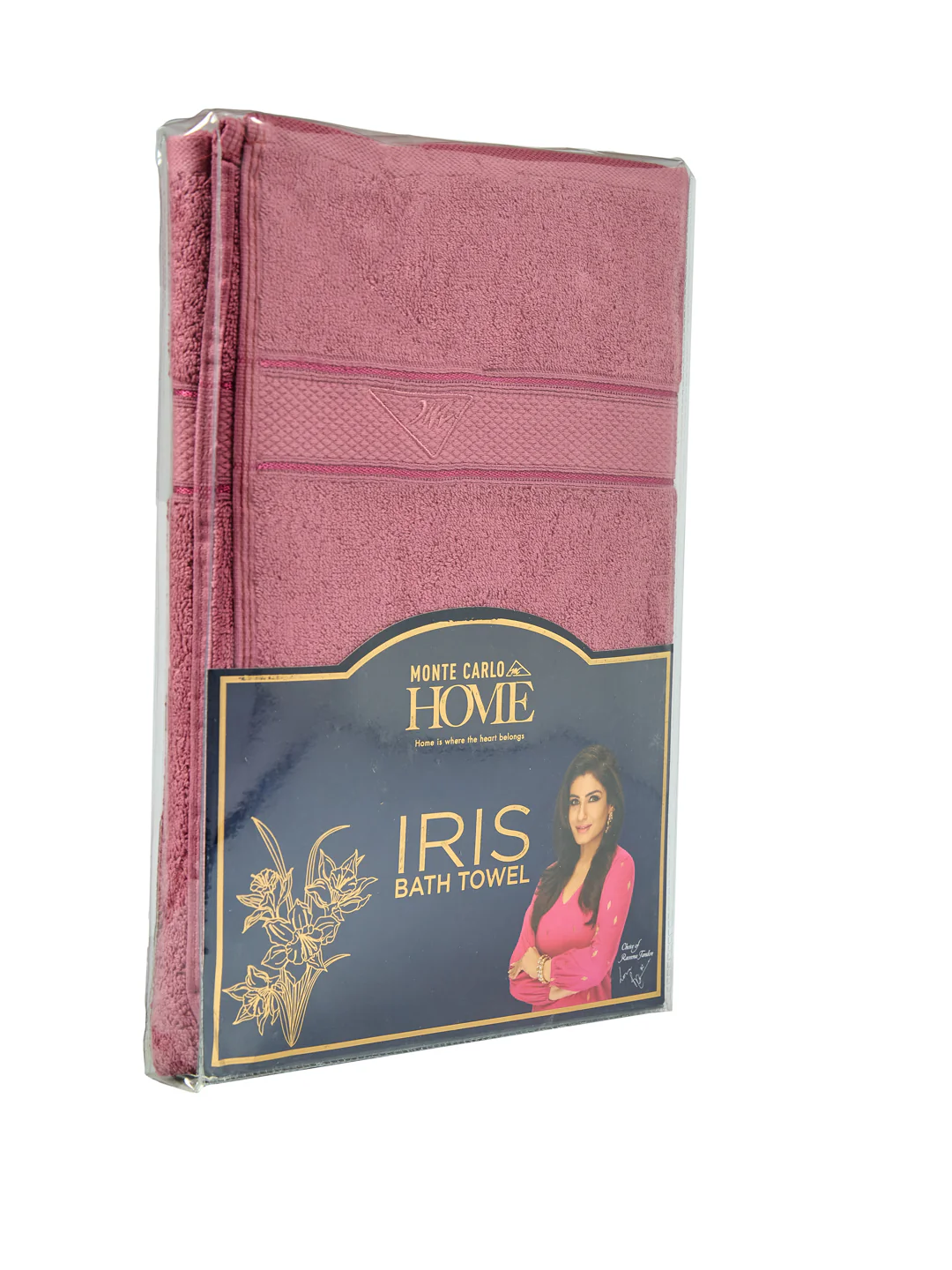 Premium Dusty Rose 100% Cotton Solid 525 GSM Bath Towel Iris 1 Pc Pvc Pack - Image 9