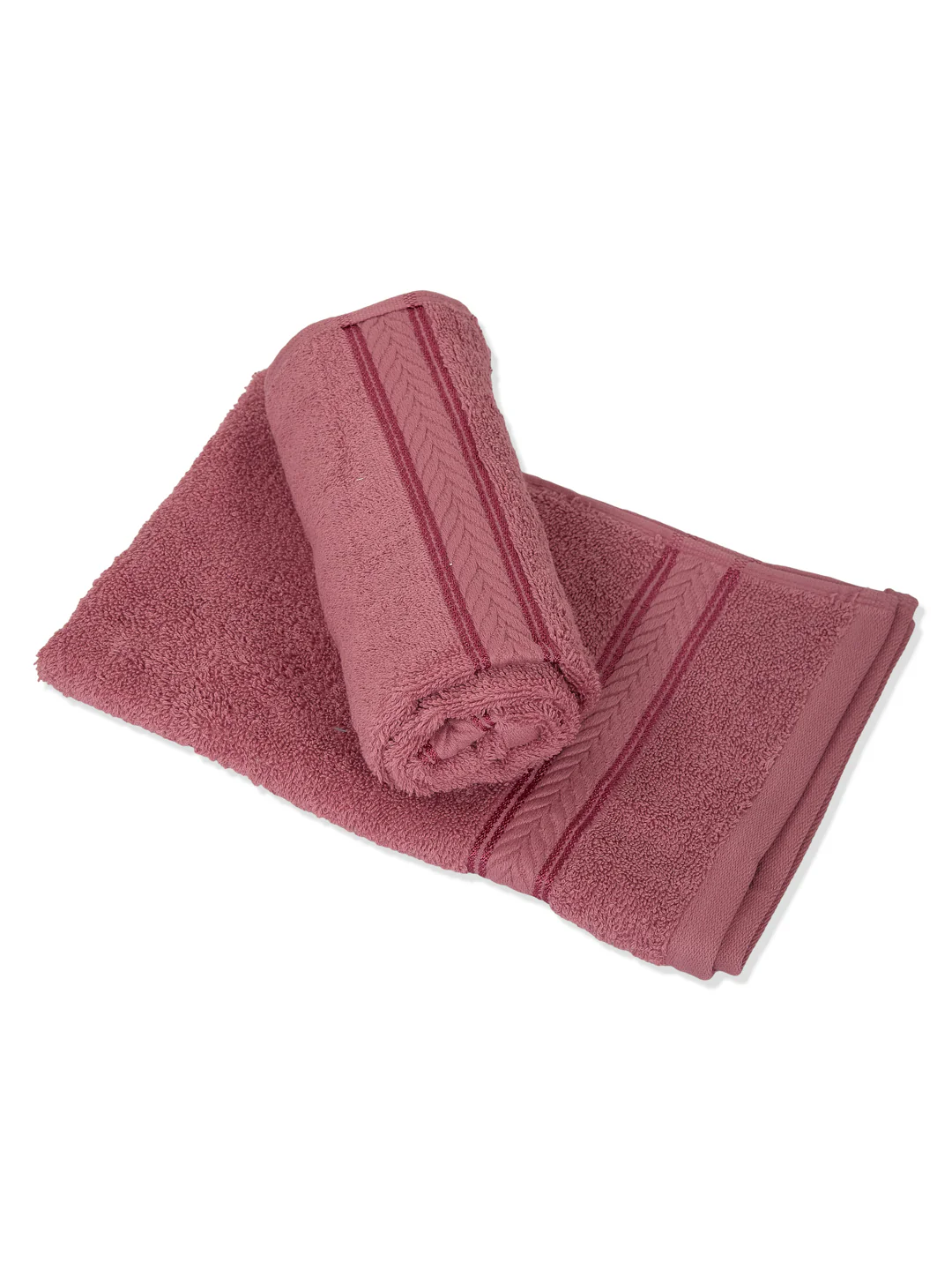 Premium Dusty Rose 100% Cotton Solid 525 GSM Hand Towel Amber 2 Pc Set Pvc Pack - Image 5