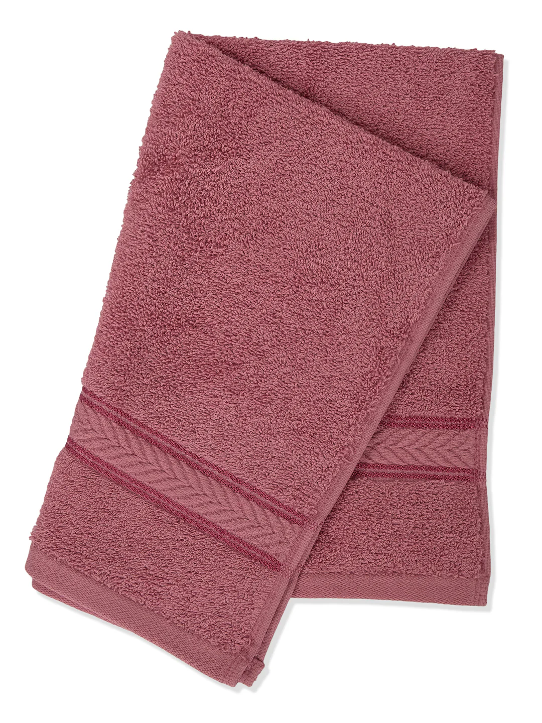 Premium Dusty Rose 100% Cotton Solid 525 GSM Hand Towel Amber 2 Pc Set Pvc Pack - Image 7