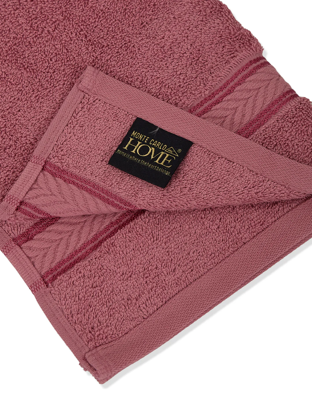 Premium Dusty Rose 100% Cotton Solid 525 GSM Hand Towel Amber 2 Pc Set Pvc Pack - Image 8