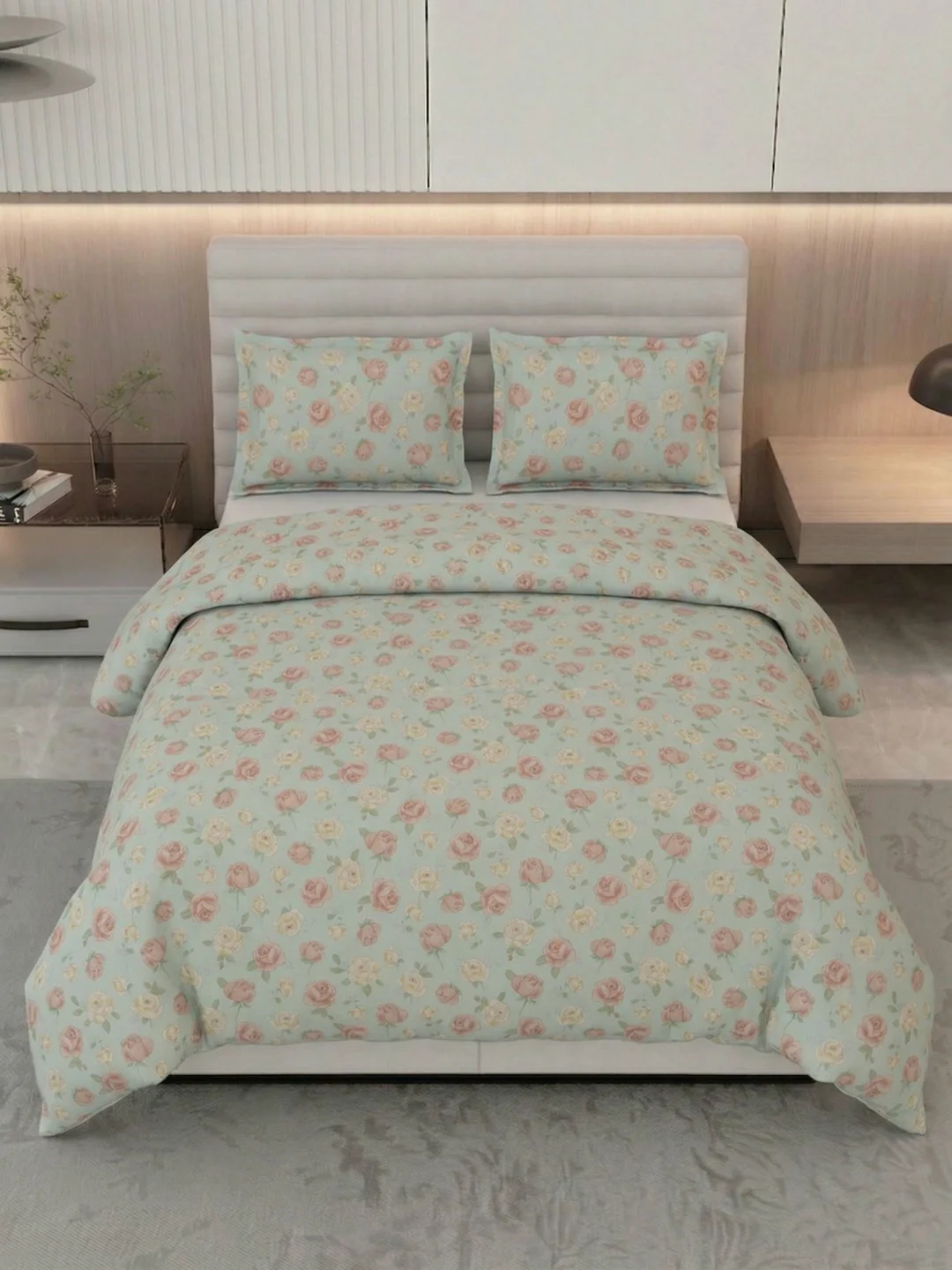 Premium Floral Print Double Bed 3 Ply 100 GSM Comforter Classique Warm Hug Collection Weight 2.5 kg - Image 4