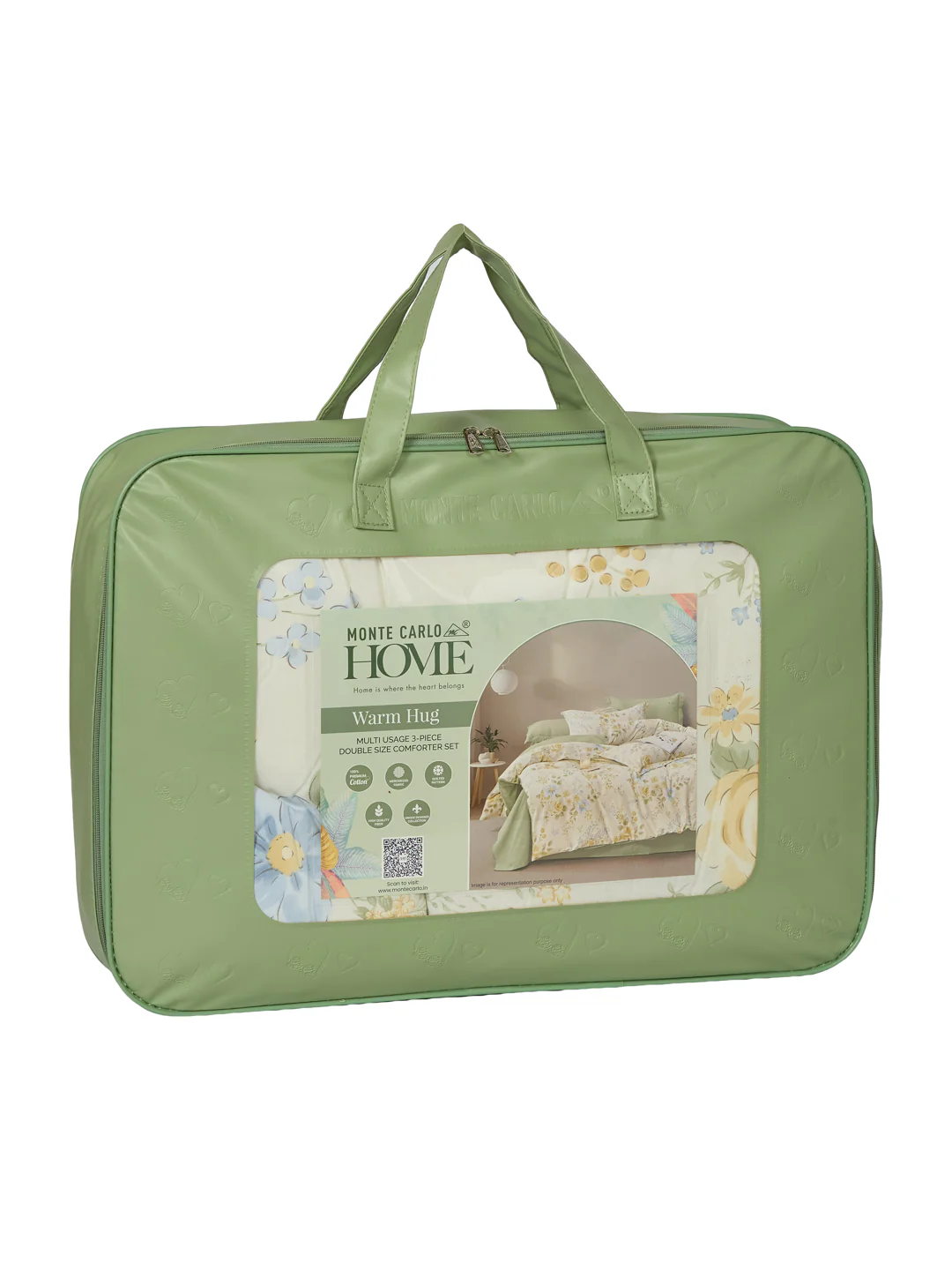 Premium Floral Print Double Bed 3 Ply 100 GSM Comforter Classique Warm Hug Collection Weight 2.5 kg - Image 13
