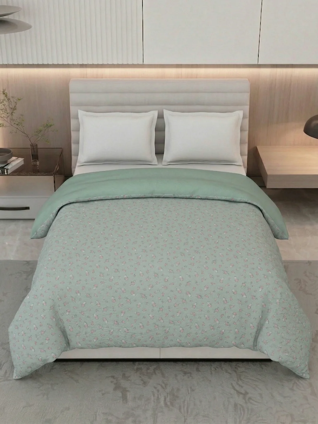 Premium Floral Print King Size 3 Ply 90 GSM Comforter Comfort Collection Weight 2.3 kg - Image 4