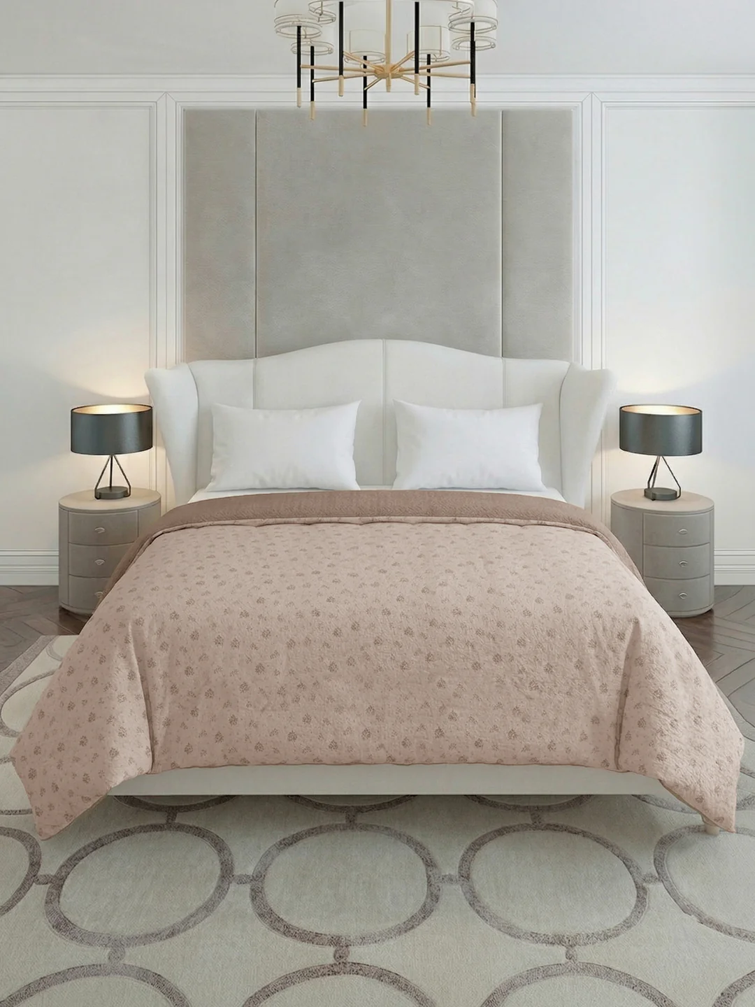Premium Floral Print King Size 3 Ply 90 GSM Comforter Comfort Collection Weight 2.3 kg - Image 3