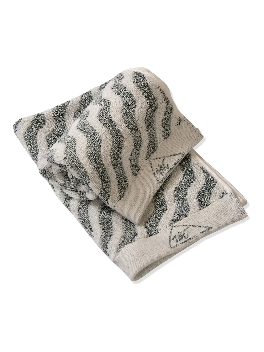 Premium Green & White Pure Cotton Self Design 500 GSM Hand Towel 2 Pc Set (Green Weave Collection) - Image 4