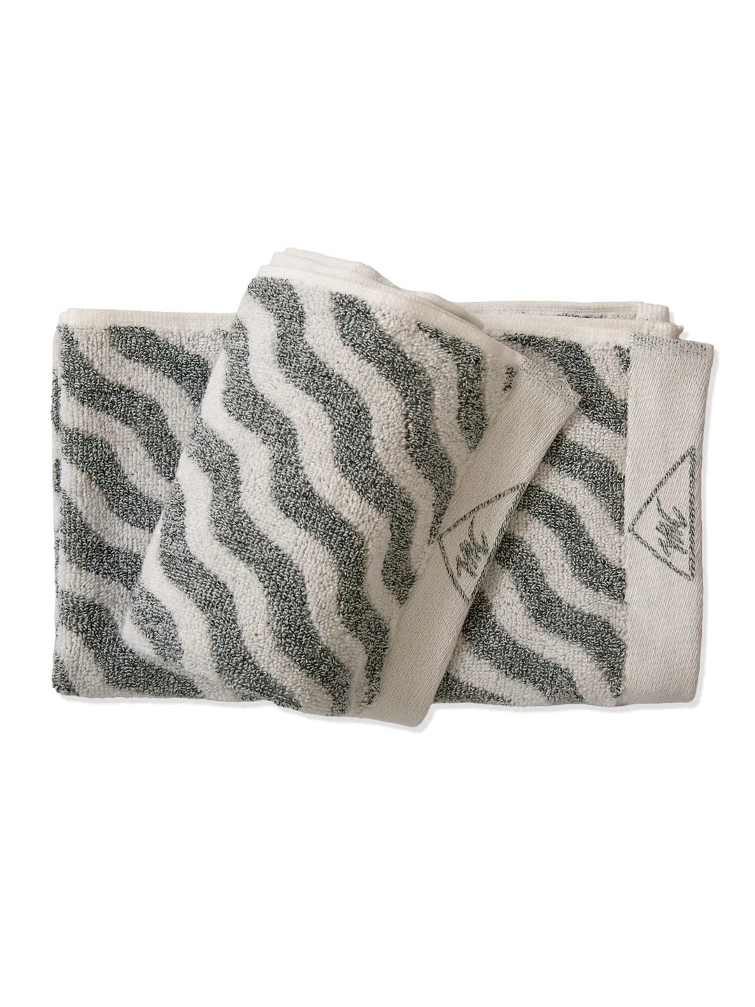 Premium Green & White Pure Cotton Self Design 500 GSM Hand Towel 2 Pc Set (Green Weave Collection) - Image 5