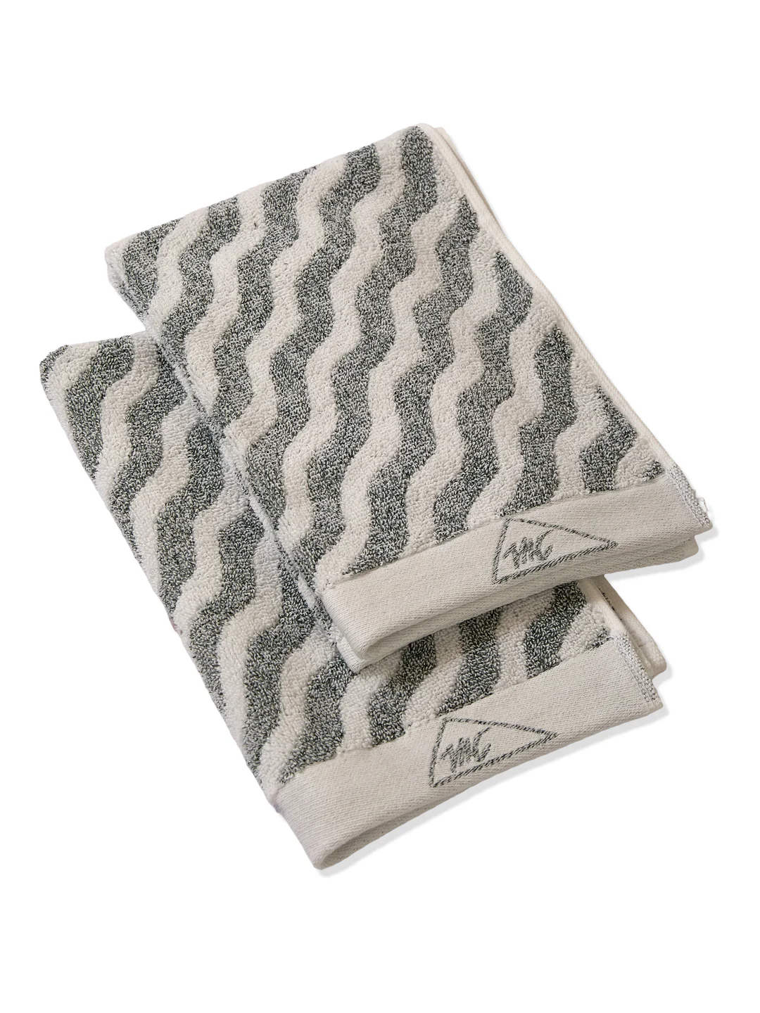 Premium Green & White Pure Cotton Self Design 500 GSM Hand Towel 2 Pc Set (Green Weave Collection) - Image 6