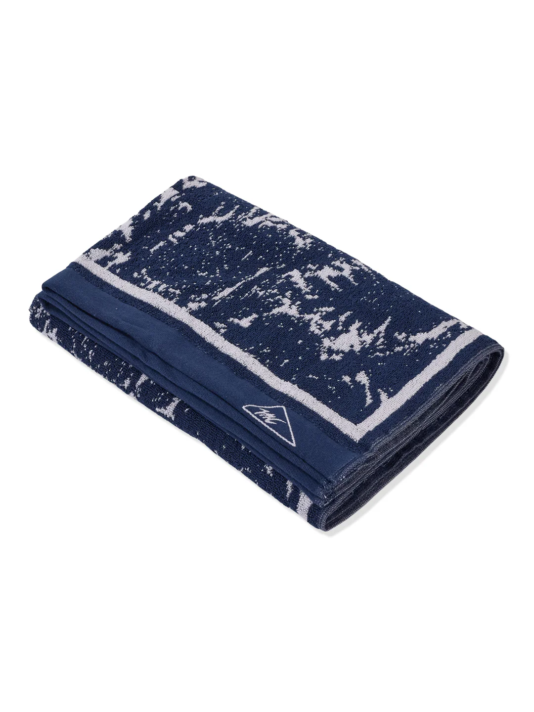 Premium Indigo Blue 100% Cotton Self Design 525 GSM Bath Towel Santorini 1 Pc Pvc Pack - Image 4