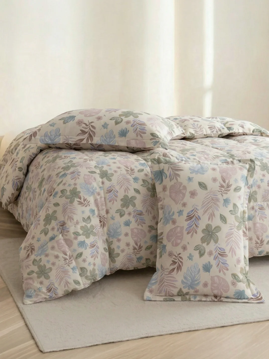 Premium Leaf Print Double Bed 3 Ply 100 GSM Comforter Classique Warm Hug Collection Weight 2.5 kg - Image 5