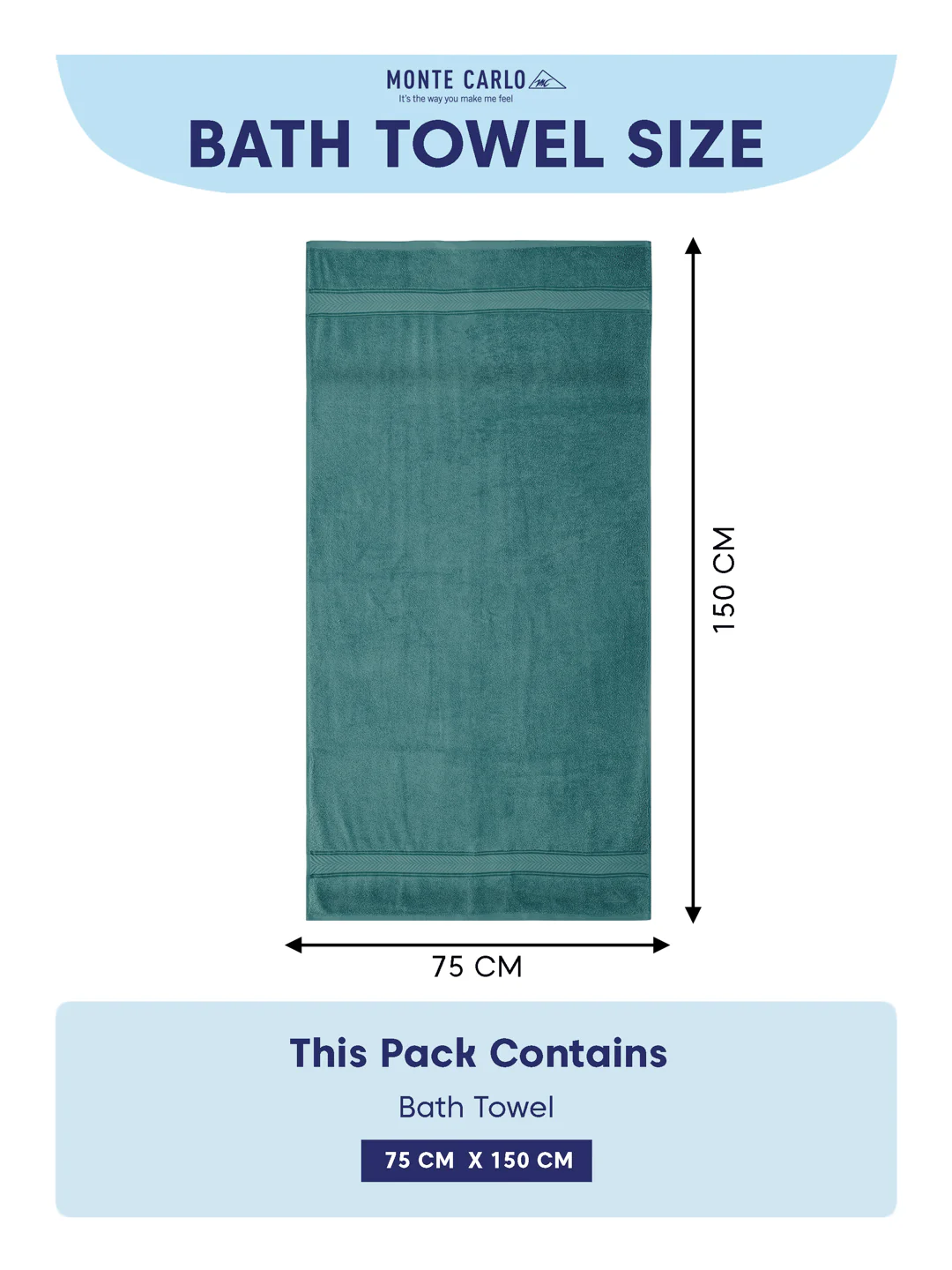 Premium Light Green 100% Cotton Solid 525 GSM Bath Towel Amber 1 Pc Pvc Pack - Image 8