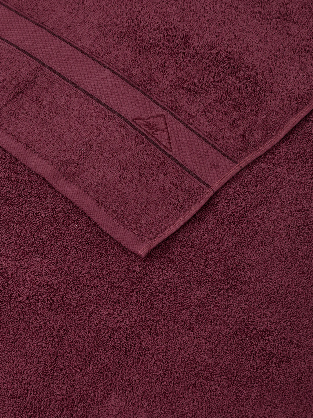 Premium Maroon 100% Cotton Solid 525 GSM Bath Towel Iris 1 Pc Pvc Pack - Image 6