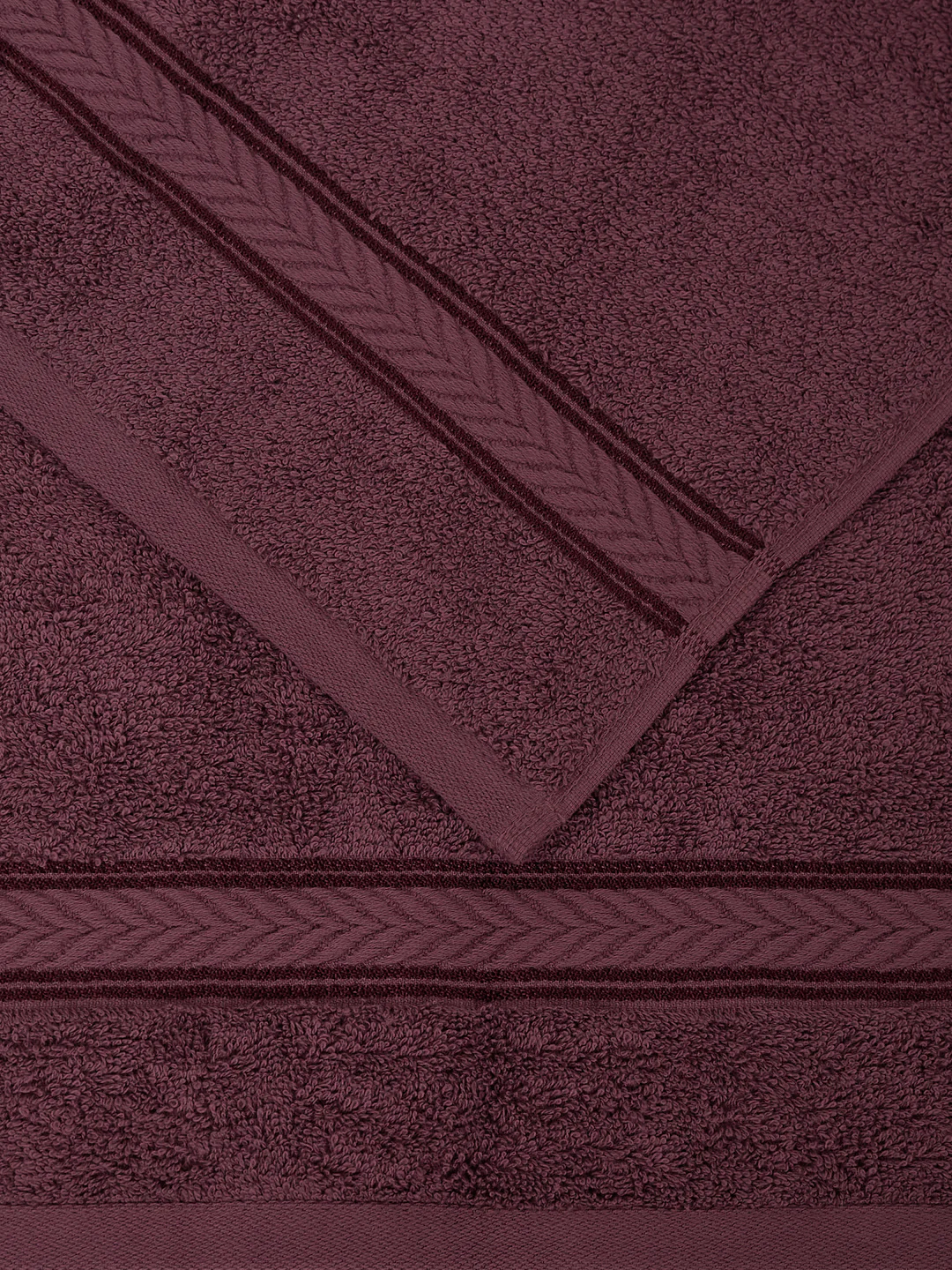 Premium Maroon 100% Cotton Solid 525 GSM Hand Towel Amber 2 Pc Set Pvc Pack - Image 9