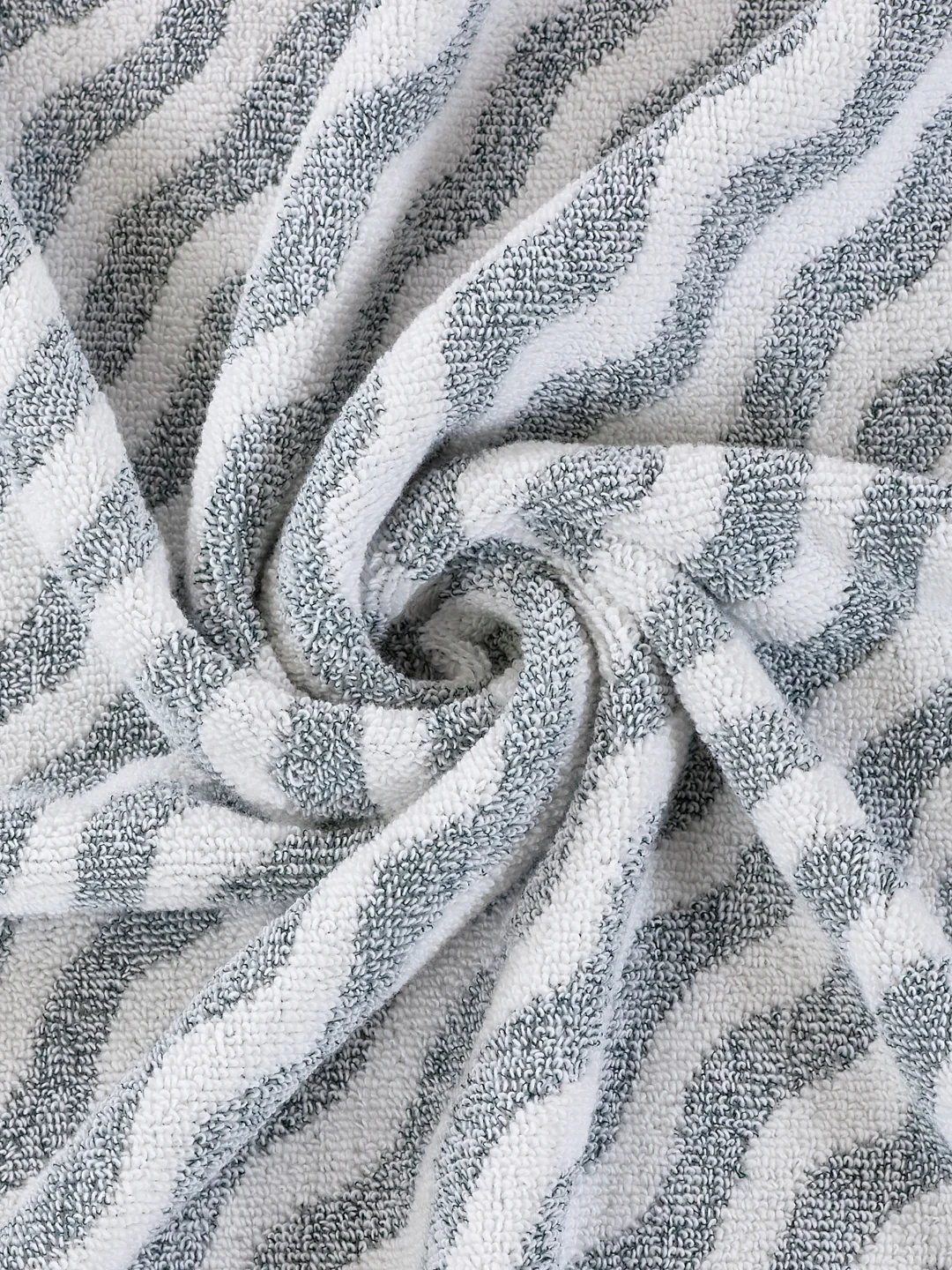 Premium Navy Blue & White Pure Cotton Self Design 500 GSM Bath Towel 1 Piece (Green Weave Collection) - Image 7