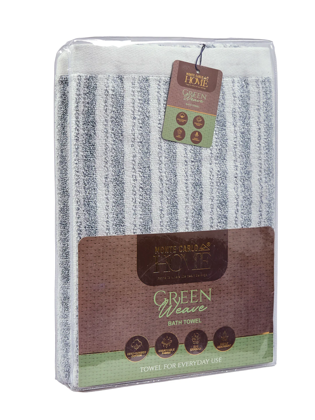 Premium Navy Blue & White Pure Cotton Self Design 500 GSM Bath Towel 1 Piece (Green Weave Collection) - Image 9