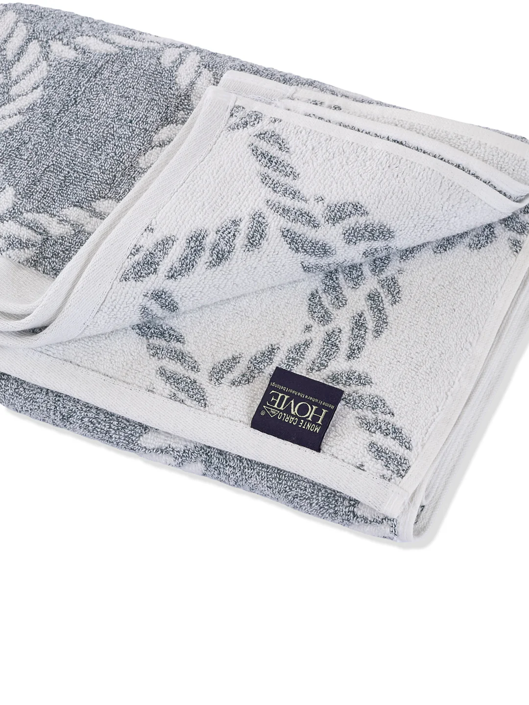 Premium Navy Blue & White Pure Cotton Self Design 500 GSM Bath Towel 1 Piece (Green Weave Collection) - Image 5