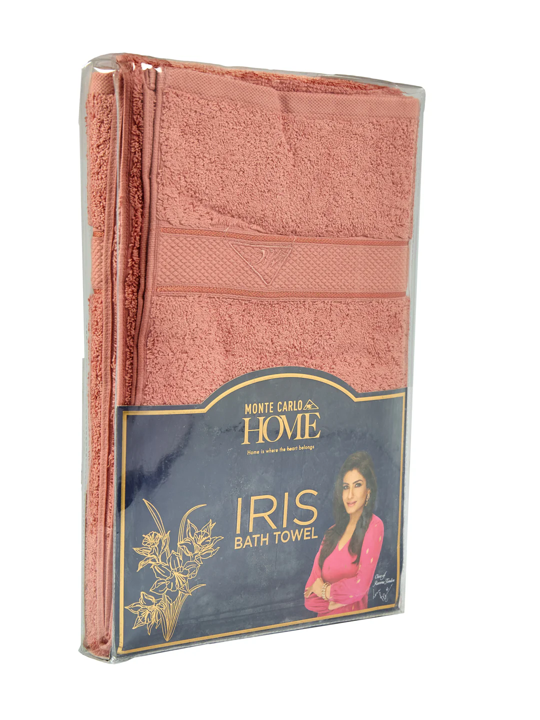 Premium Peach 100% Cotton Solid 525 GSM Bath Towel Iris 1 Pc Pvc Pack - Image 9