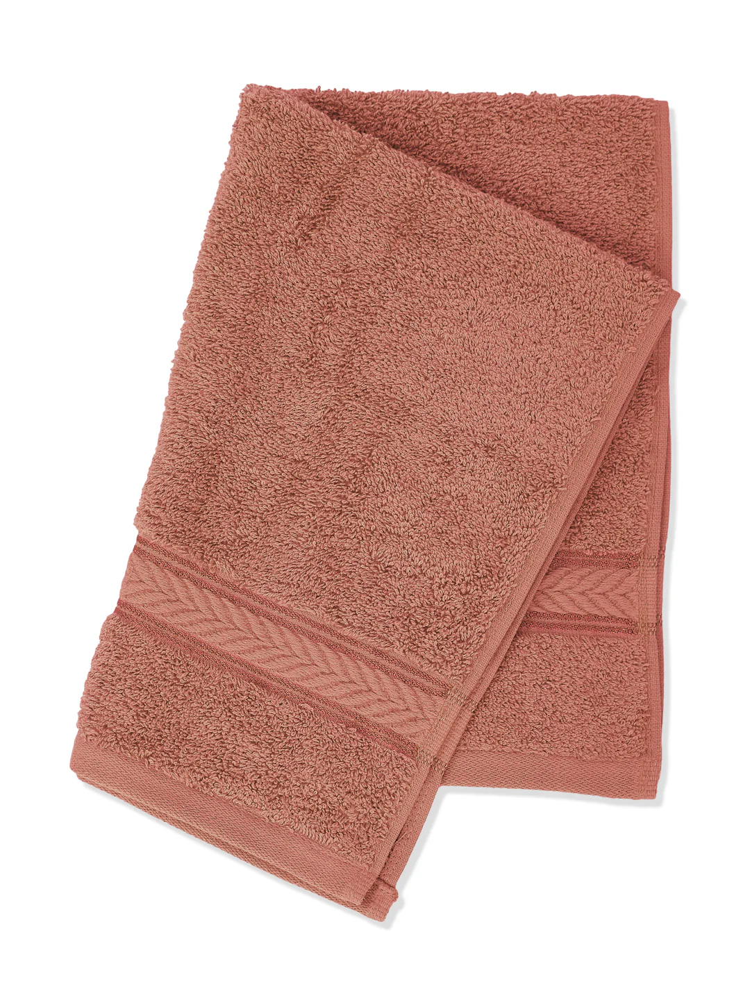 Premium Peach 100% Cotton Solid 525 GSM Hand Towel Amber 2 Pc Set Pvc Pack - Image 7