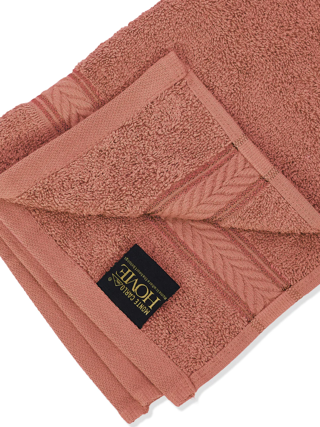 Premium Peach 100% Cotton Solid 525 GSM Hand Towel Amber 2 Pc Set Pvc Pack - Image 8