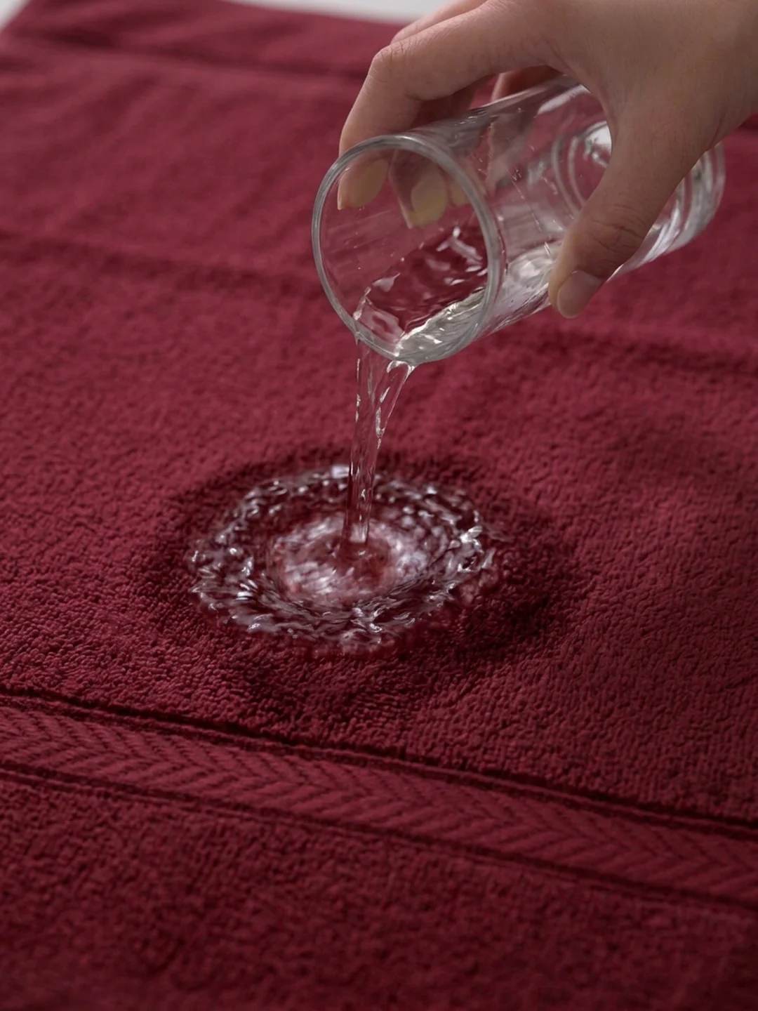 Premium Red 100% Cotton Solid 525 GSM Hand Towel Amber 2 Pc Set Pvc Pack - Image 3
